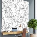 Abstract Face Pattern Tapestry