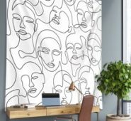 Abstract Face Pattern Tapestry