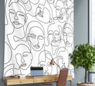 Abstract Face Pattern Tapestry