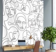 Abstract Face Pattern Tapestry