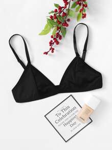 Adjustable Strap Plain Bralette