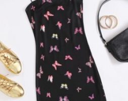 All Over Butterfly Print Cami Dress