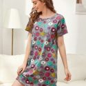 All Over Donuts Print Night Dress