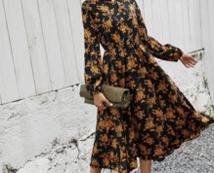 Allover Floral Lace Trim Button Up Shirt Dress