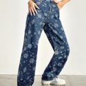 Allover Floral Print Jeans