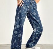 Allover Floral Print Jeans