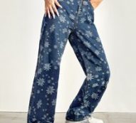 Allover Floral Print Jeans