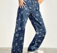 Allover Floral Print Jeans