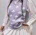 Allover Pattern Sweater Vest Without Blouse