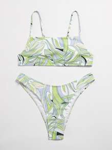 Allover Print Bikini Swimsuit