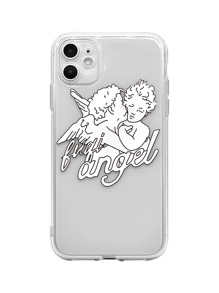 Angel Print Clear iPhone Case