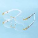 Anti-Blue Light Rimless Eyeglasses