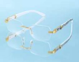 Anti-Blue Light Rimless Eyeglasses