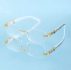 Anti-Blue Light Rimless Eyeglasses