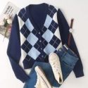 Argyle Button Through Cardigan