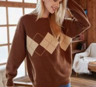 Argyle Pattern Sweater