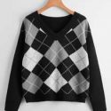 Argyle Pattern Sweater