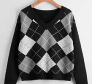 Argyle Pattern Sweater