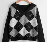 Argyle Pattern Sweater
