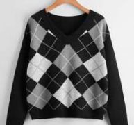 Argyle Pattern Sweater