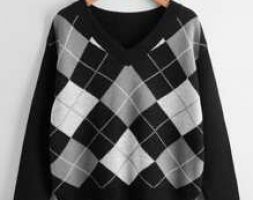 Argyle Pattern Sweater