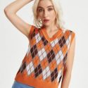 Argyle Pattern Sweater Vest