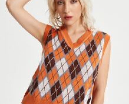 Argyle Pattern Sweater Vest