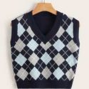 Argyle Pattern Sweater Vest