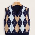 Argyle Pattern Sweater Vest