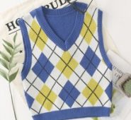 Argyle Pattern Sweater Vest