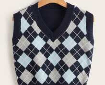 Argyle Pattern Sweater Vest