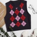 Argyle Pattern Sweater Vest