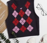 Argyle Pattern Sweater Vest
