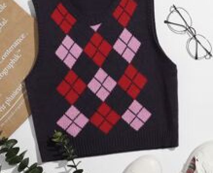 Argyle Pattern Sweater Vest