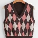 Argyle Pattern Sweater Vest