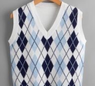 Argyle Pattern Sweater Vest