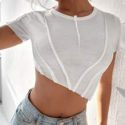 Asymmetrical Hem Crop Tee