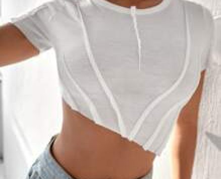 Asymmetrical Hem Crop Tee