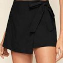 Asymmetrical Hem Wrap Knot Skort