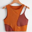 Asymmetrical Shoulder Stitch Trim Tank Top