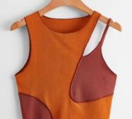 Asymmetrical Shoulder Stitch Trim Tank Top