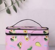 Avocado Pattern Square Makeup Bag