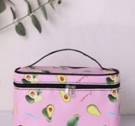 Avocado Pattern Square Makeup Bag
