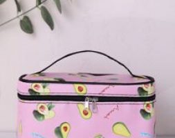 Avocado Pattern Square Makeup Bag