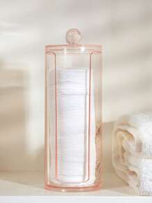 BASIC LIVING Exclusive Cotton Pad Organizer-Clear Peach Blush