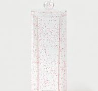 BASIC LIVING Exclusive Cotton Pad Organizer-Rose Gold Glitter
