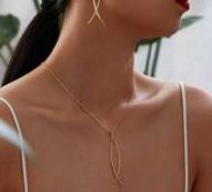 Bar Charm Necklace & Earrings 1pair