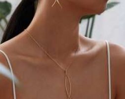 Bar Charm Necklace & Earrings 1pair