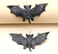 Bat Design Drop Earrings