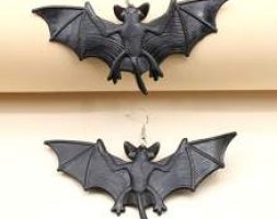 Bat Design Drop Earrings